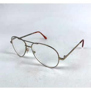 Foster Grant‎ Spare Pair SP103 Eyeglasses Frame Men Silver Metal Full Rim Oval